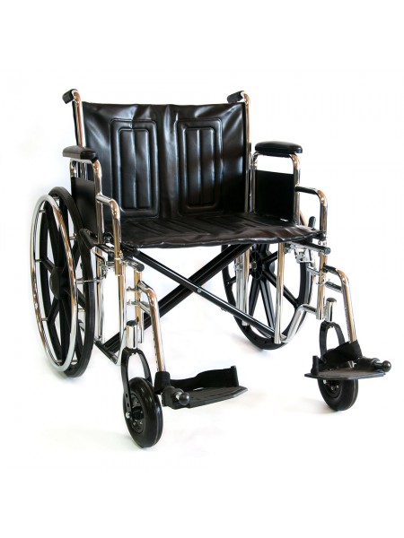 Кресло-коляска инвалидная механическая 711 AE-51 (56, 61) (кож. зам.)