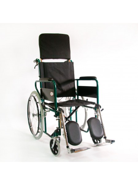 Инвалидная коляска с высокой спинкой стальная с санитарным устройством FS 902 GC-46